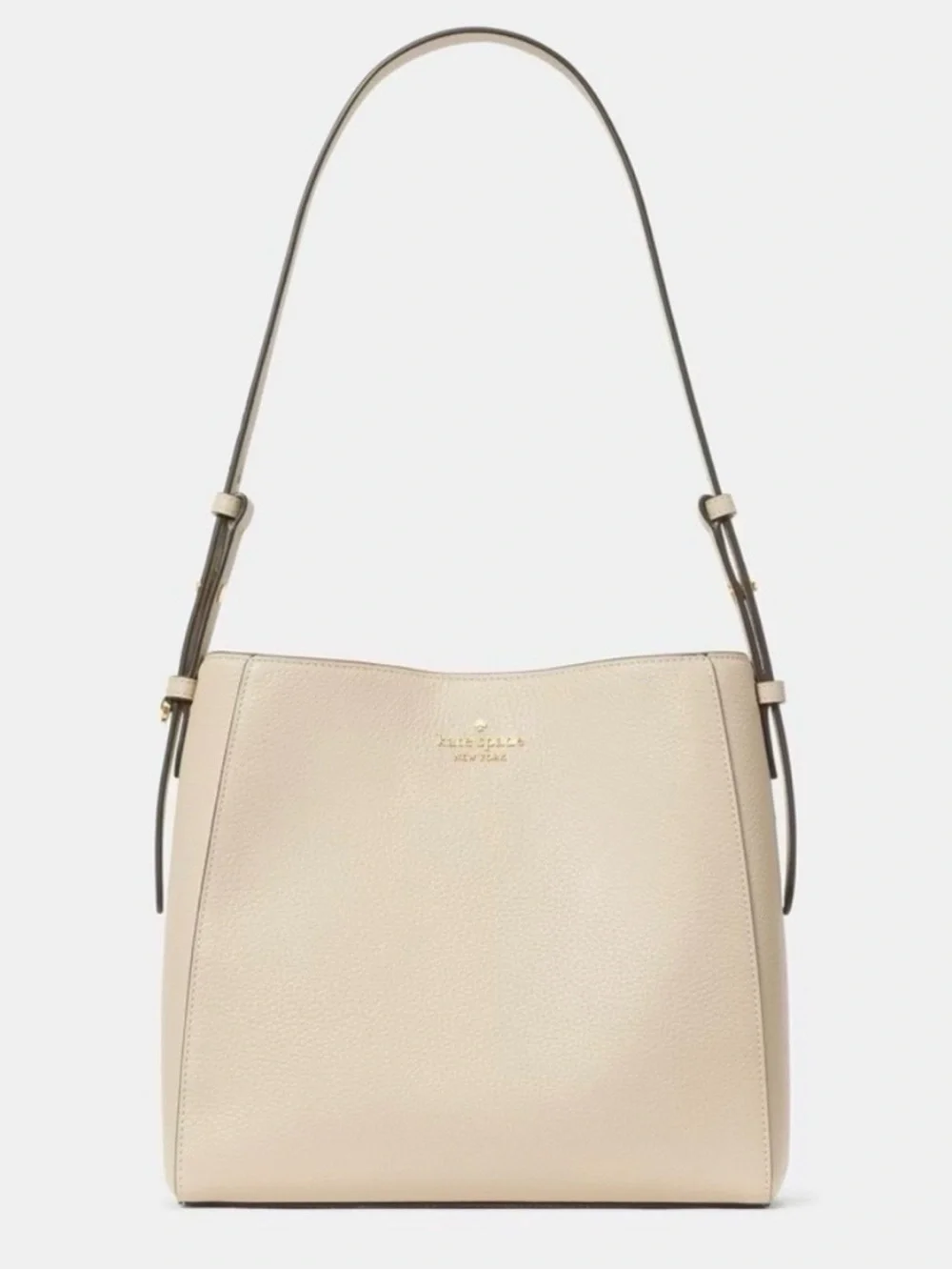 kate spade Juliette Beige Leather Shoulder Bag